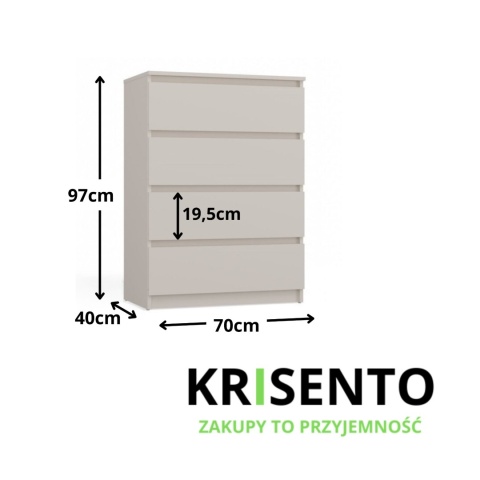 Komoda bezowa KOM-902-KASZ