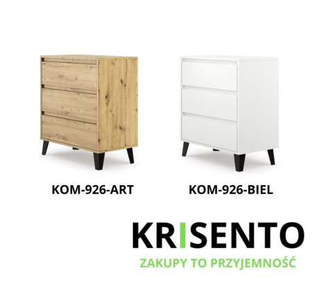 Komoda biała na nóżkach KOM-926-BIEL