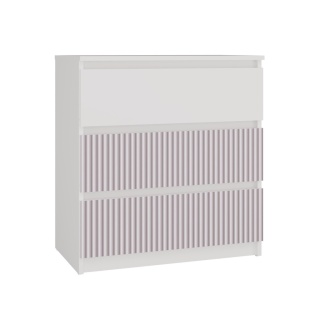 Komoda dla dziewczynki KOM-901-BIEL-ROZ