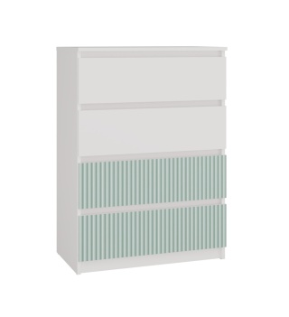 Komoda do pokoju dziecięcego KOM-902-BIEL-MIET