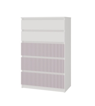 Komoda do pokoju dziewczynki KOM-903-BIEL-ROZ