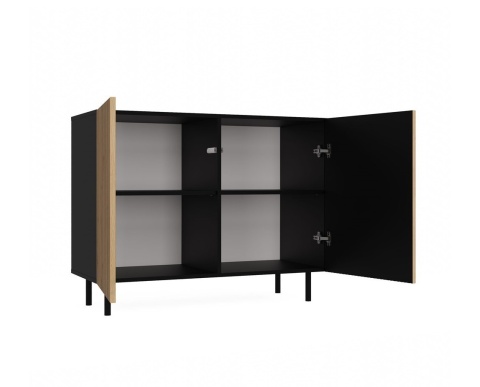 Komoda dwudrzwiowa KOM-922-ART-CZERN-LAM