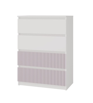 Komoda dziecięca KOM-902-BIEL-ROZ