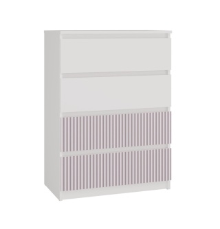 Komoda dziecięca KOM-902-BIEL-ROZ