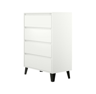 Komoda na czarnych nóżkach KOM-927-BIEL