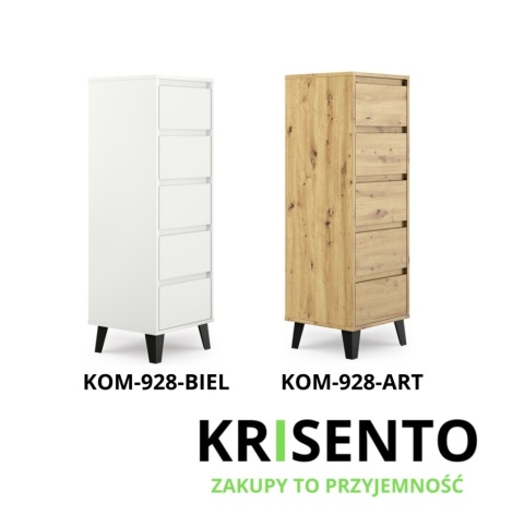 Komoda na nóżkach styl skandynawski KOM-928-ART