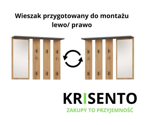 Lustro z wieszakami WIESZ-606-ANT-ART