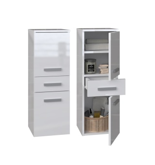 Niski słupek łazienkowy LAZ-1318-BIEL-POŁ