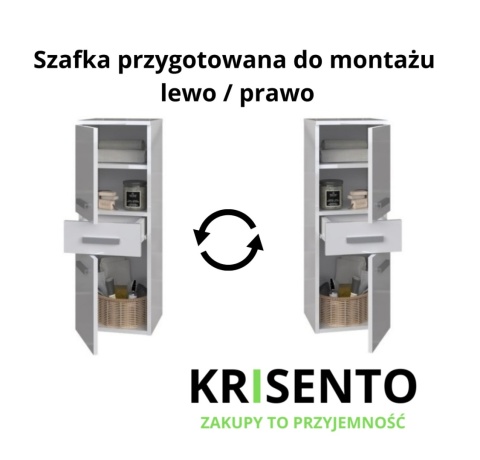 Niski słupek łazienkowy LAZ-1318-BIEL-POŁ