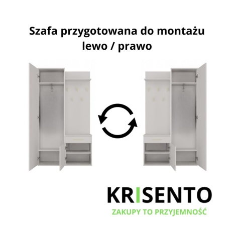 Nowoczesna garderoba do przedpokoju kaszmir GAR-104-KASZ