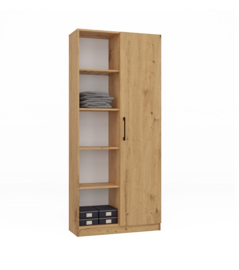 Regał częściowo zamykany dąb artisan RE-1426-ART