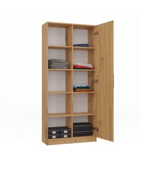 Regał częściowo zamykany dąb artisan RE-1426-ART