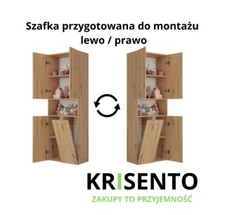 Regal lazienkowy dąb artisan LAZ-1319-ART