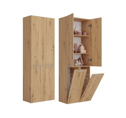 Regał łazienkowy z koszami LAZ-1322-ART