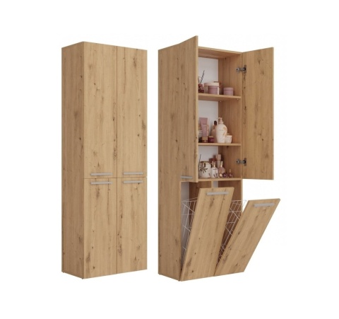 Regał łazienkowy z koszami LAZ-1322-ART