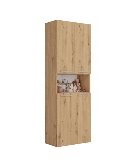 Regał łazienkowy z koszykami dąb LAZ-1321-ART