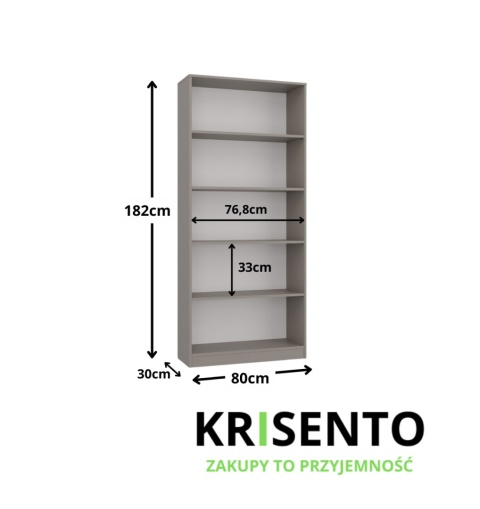 Regał na książki w salonie RE-1404-GLI