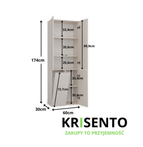 Słupek do łazienki 60 cm LAZ-1320-KASZ