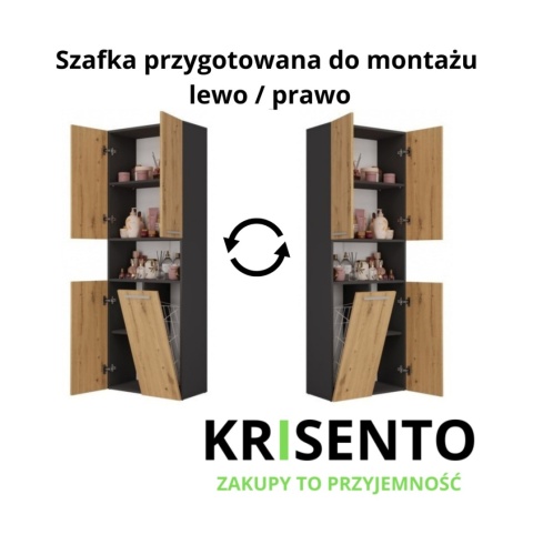 Słupek z koszem na pranie LAZ-1319-ANT-ART