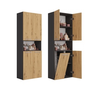 Słupek z koszem na pranie LAZ-1319-ANT-ART