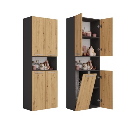 Słupek z koszem na pranie LAZ-1319-ANT-ART