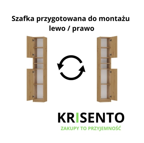 Stojąca szafka łazienkowa dąb LAZ-1306-ART