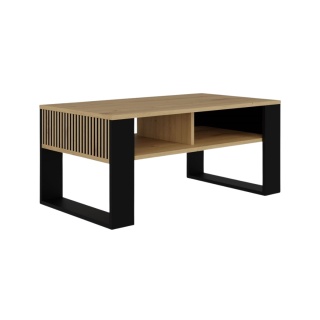 Stolik kawowy z lamelami STOL-804-ART-CZERN-LAM