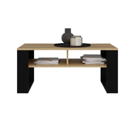 Stolik kawowy z lamelami STOL-804-ART-CZERN-LAM