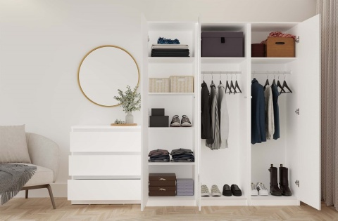 Szafa 50 cm szerokości SZAF-1001-BIEL-MAT