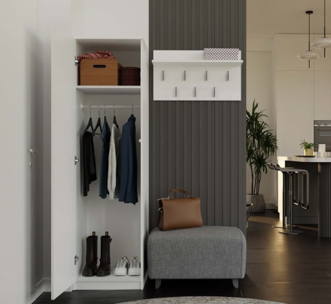 Szafa 50 cm szerokości SZAF-1001-BIEL-MAT