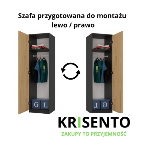 Szafa głębokość 50 cm SZAF-1001-ANT-ART