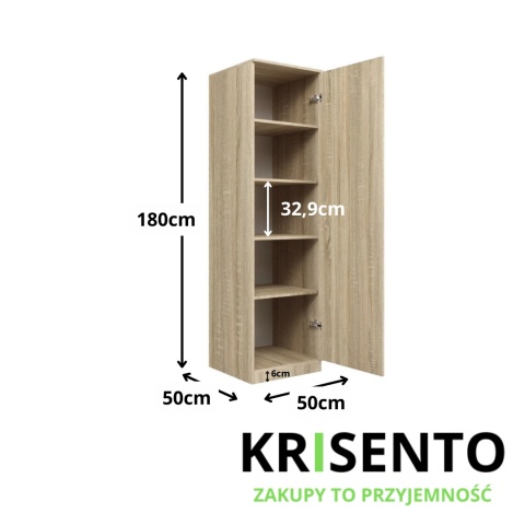 Szafa ubraniowa głębokość 50 cm SZAF-1001-SON
