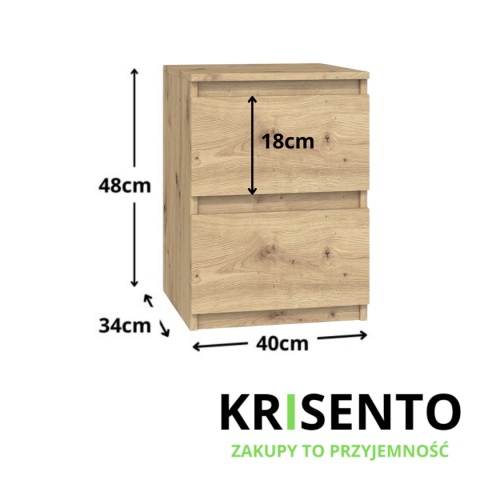 Szafka do łóżka dąb artisan SN-308-ART
