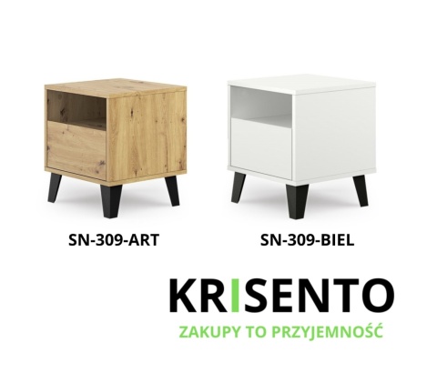 Szafka nocna na nóżkach SN-309-BIEL