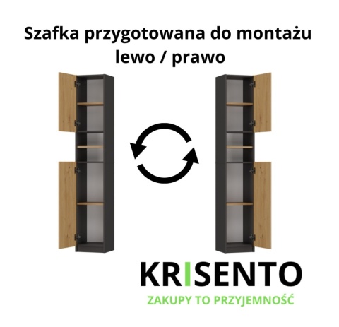 Szafka słupek łazienkowy LAZ-1306-ANT-ART