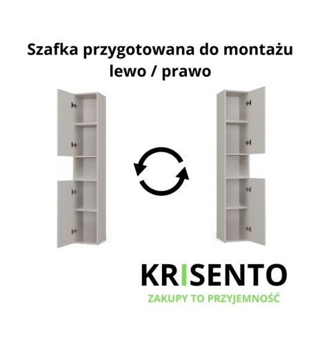 Szafka wąska do łazienki LAZ-1313-KASZ