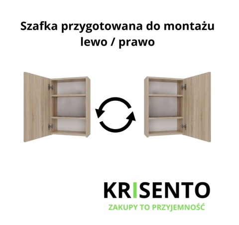 Szafka wisząca z lustrem do łazienki LAZ-1323-SON