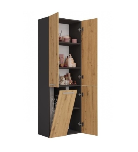 Szafka z koszem na pranie LAZ-1320-ANT-ART