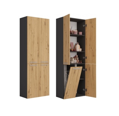 Szafka z koszem na pranie LAZ-1320-ANT-ART