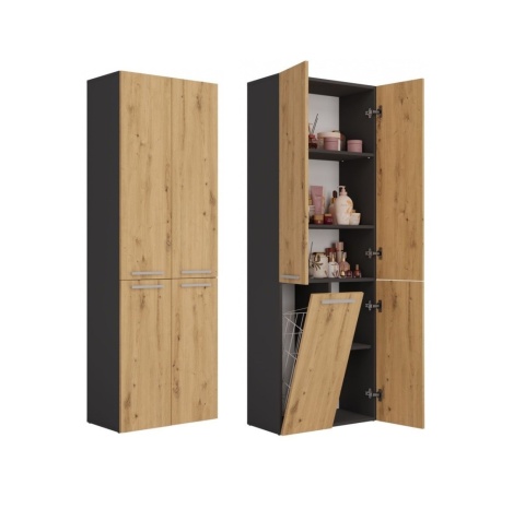 Szafka z koszem na pranie LAZ-1320-ANT-ART