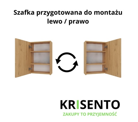 Szafka z lustrem do łazienki 40 cm LAZ-1323-ART