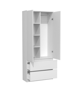 Tania szafa na ubrania 90 cm SZAF-1008-BIEL-MAT