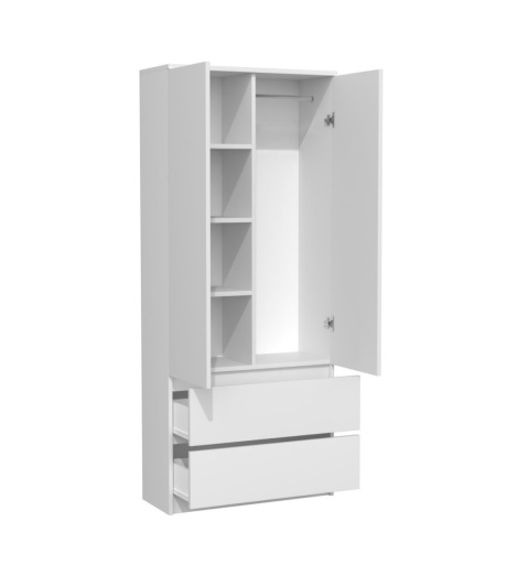 Tania szafa na ubrania 90 cm SZAF-1008-BIEL-MAT