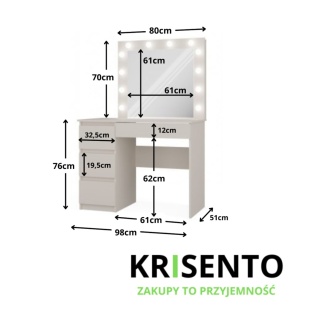 Toaletka beżowa TOA-1602-KASZ-L