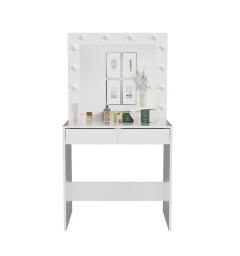 Toaletka z lustrem led TOA-1601-BIEL-MAT