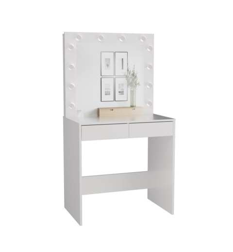 Toaletka z lustrem led TOA-1601-BIEL-MAT