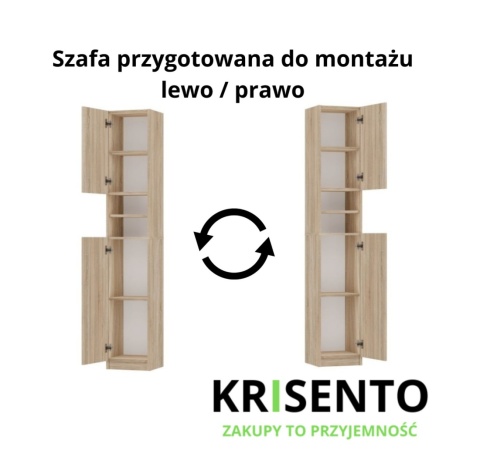 Wąska szafka łazienkowa stojąca LAZ-1306-SON