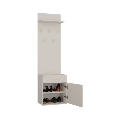 Wieszak z szafką do przedpokoju kaszmir GAR-103-KASZ