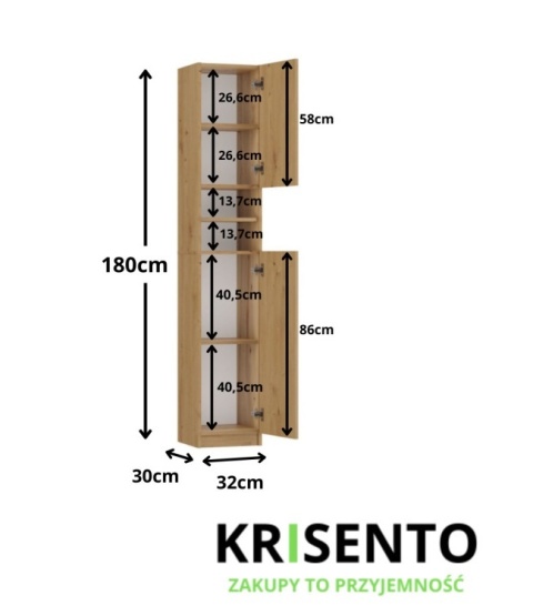 Zestaw mebli do łazienki dąb artisan LAZ-1307-ART