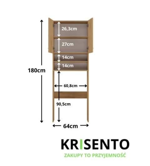 Zestaw mebli do łazienki dąb artisan LAZ-1307-ART